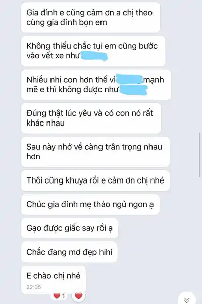 Tin nhắn cảm ơn của một phụ huynh gửi Dược sĩ Thảo
